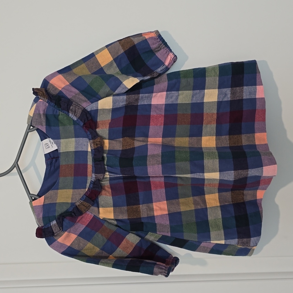 Baby Gap plaid flannel dress with matching bloomers